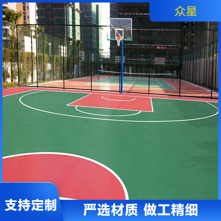 南阳市塑胶地坪篮球场硅PU - 厂家